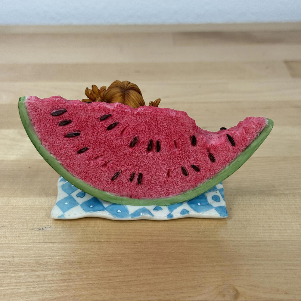 Decorative Fairy Figurine with Watermelon Slice Tummy Ache Fairie Enesco 4004988 - Picture 3 of 8